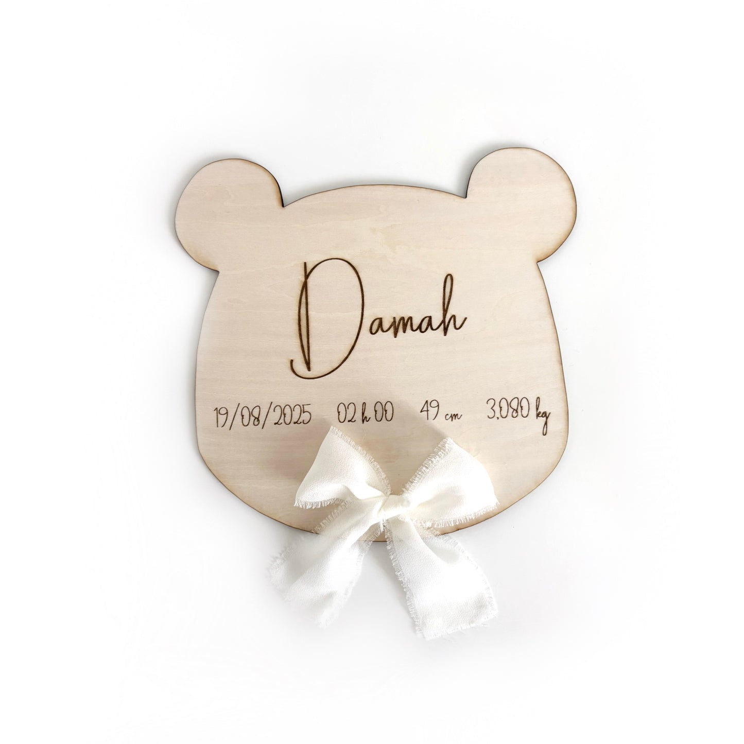 Ours naissance en bois "Gravure"