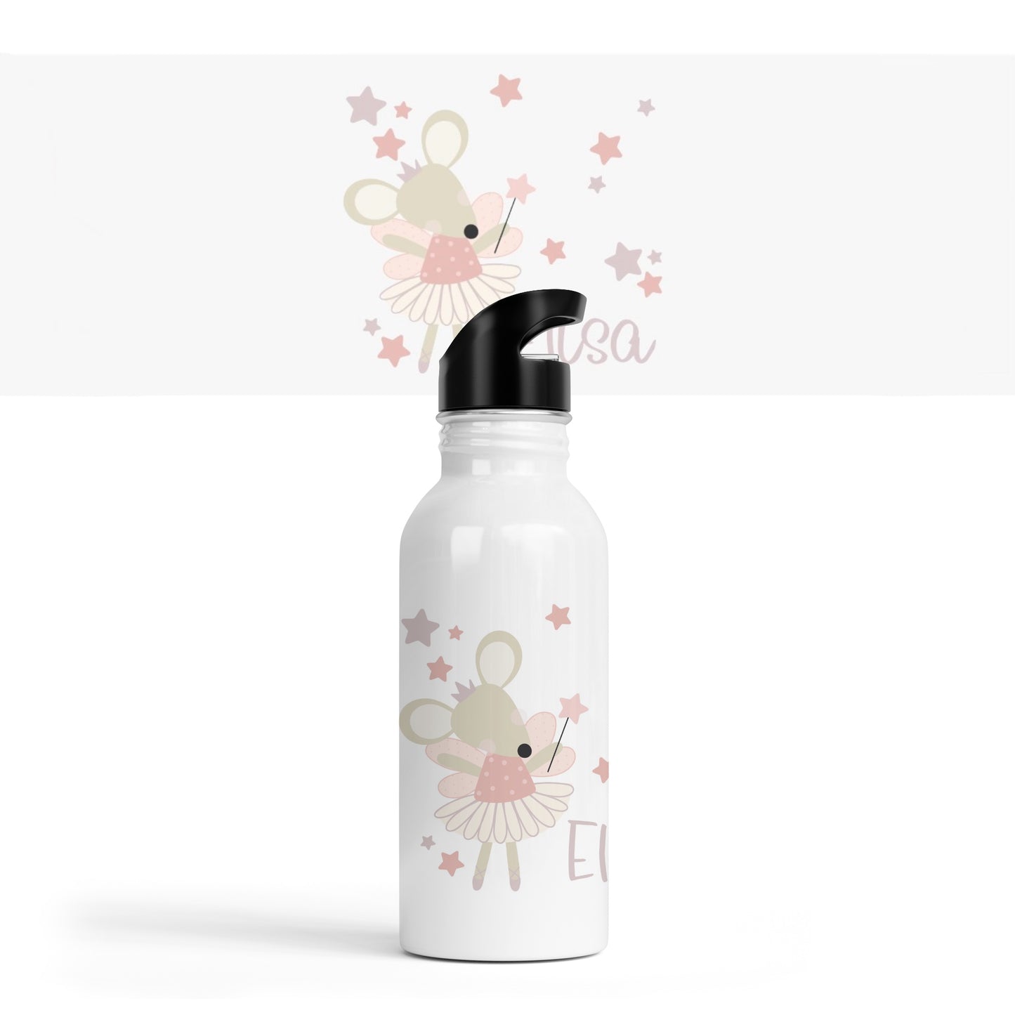 Gourde avec paille "Souris danceuse"