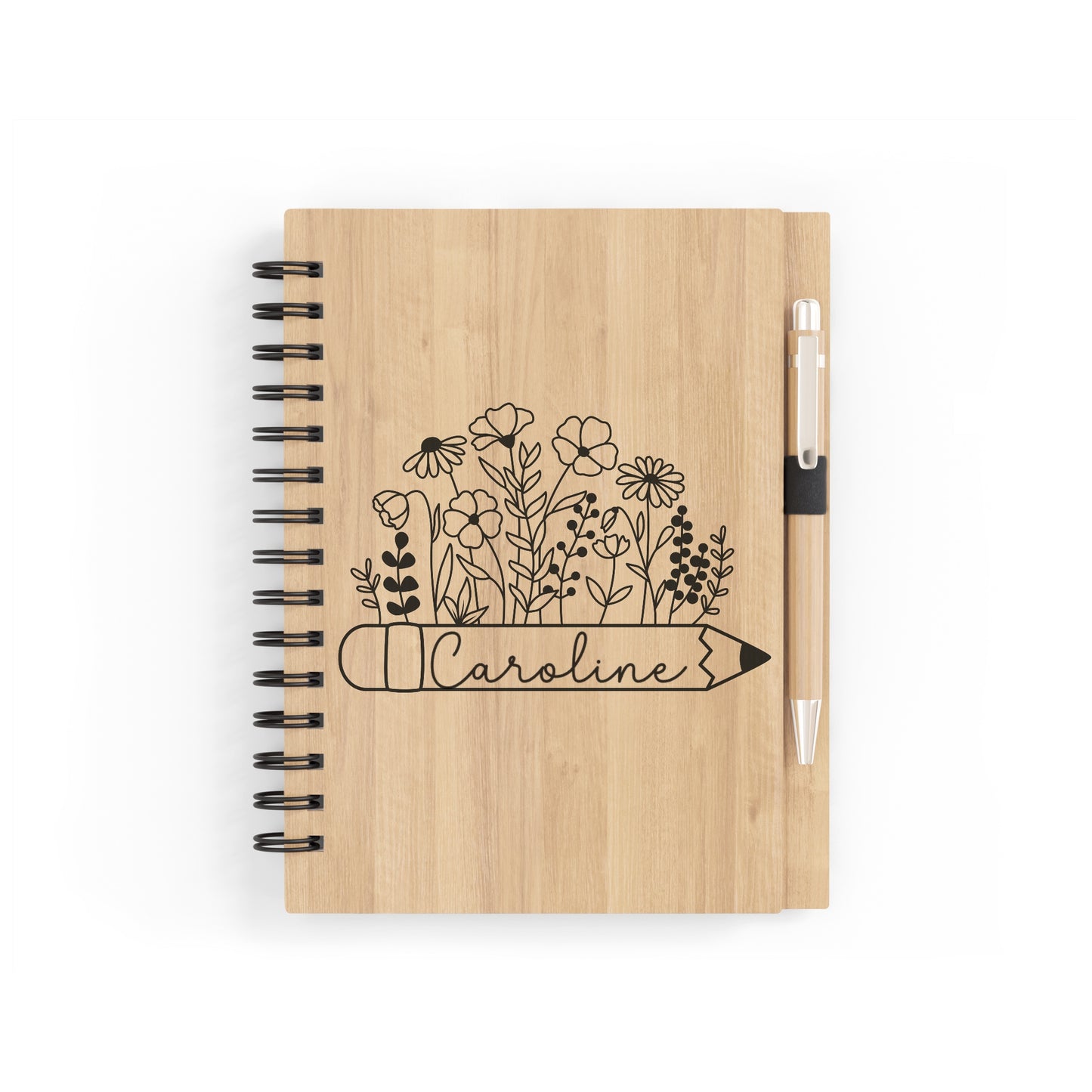 Cahier en bois "Gravure"