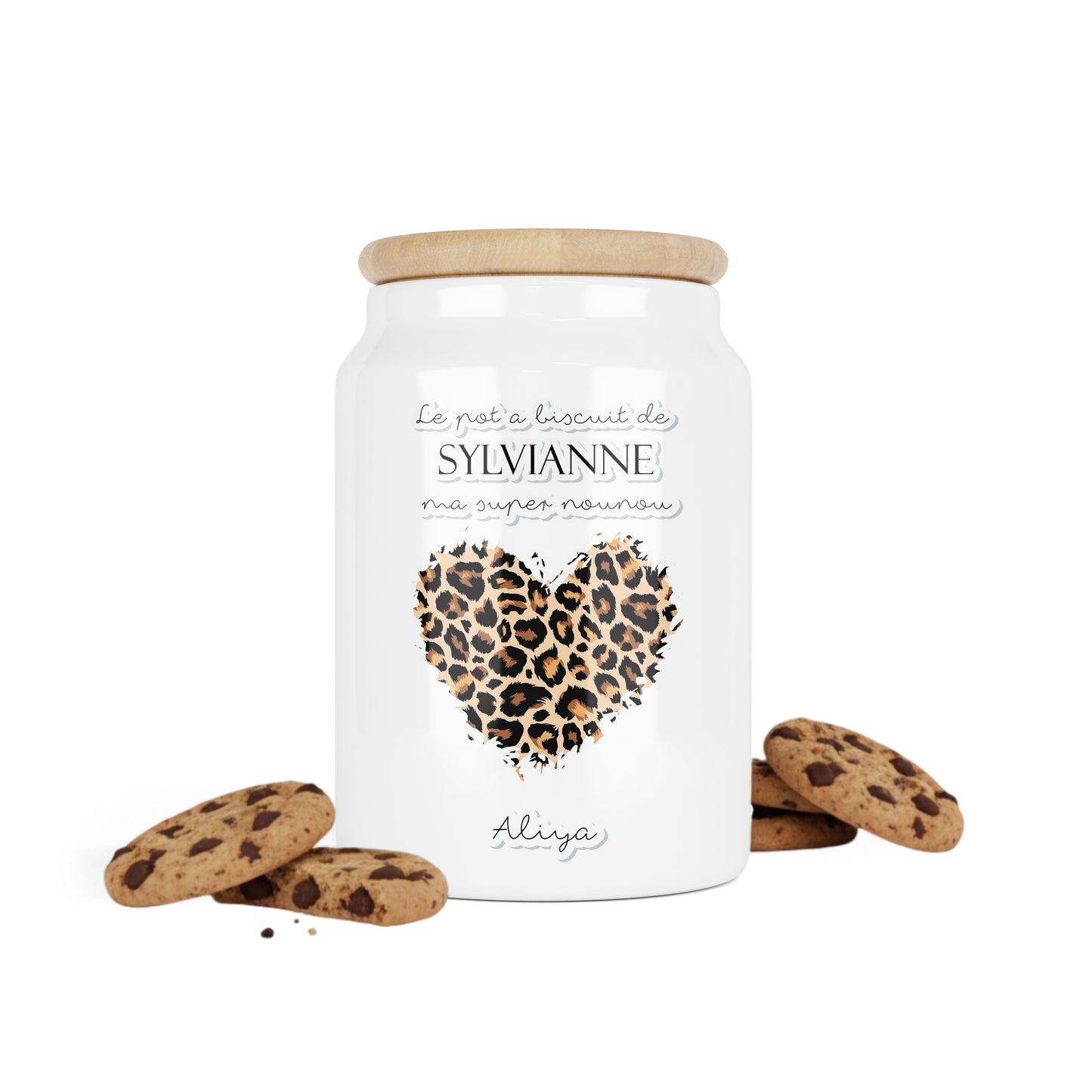 Pot à biscuits personnalisé "Nounou"