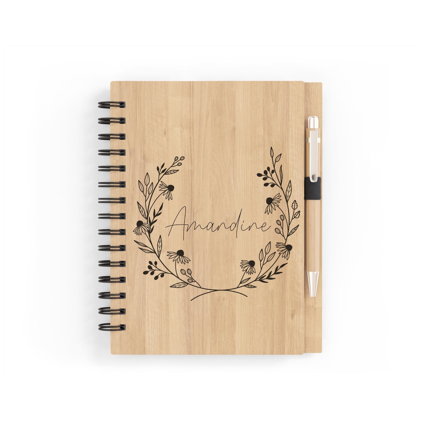Cahier en bois "Gravure"