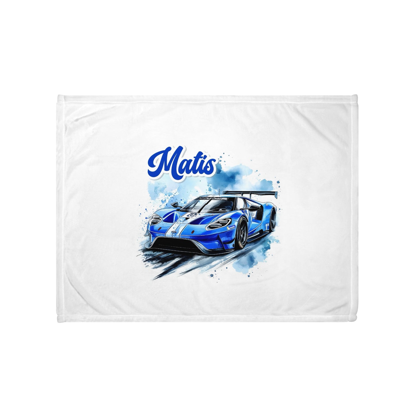 Plaid Bébé Personnalisé "Voiture Bleu"