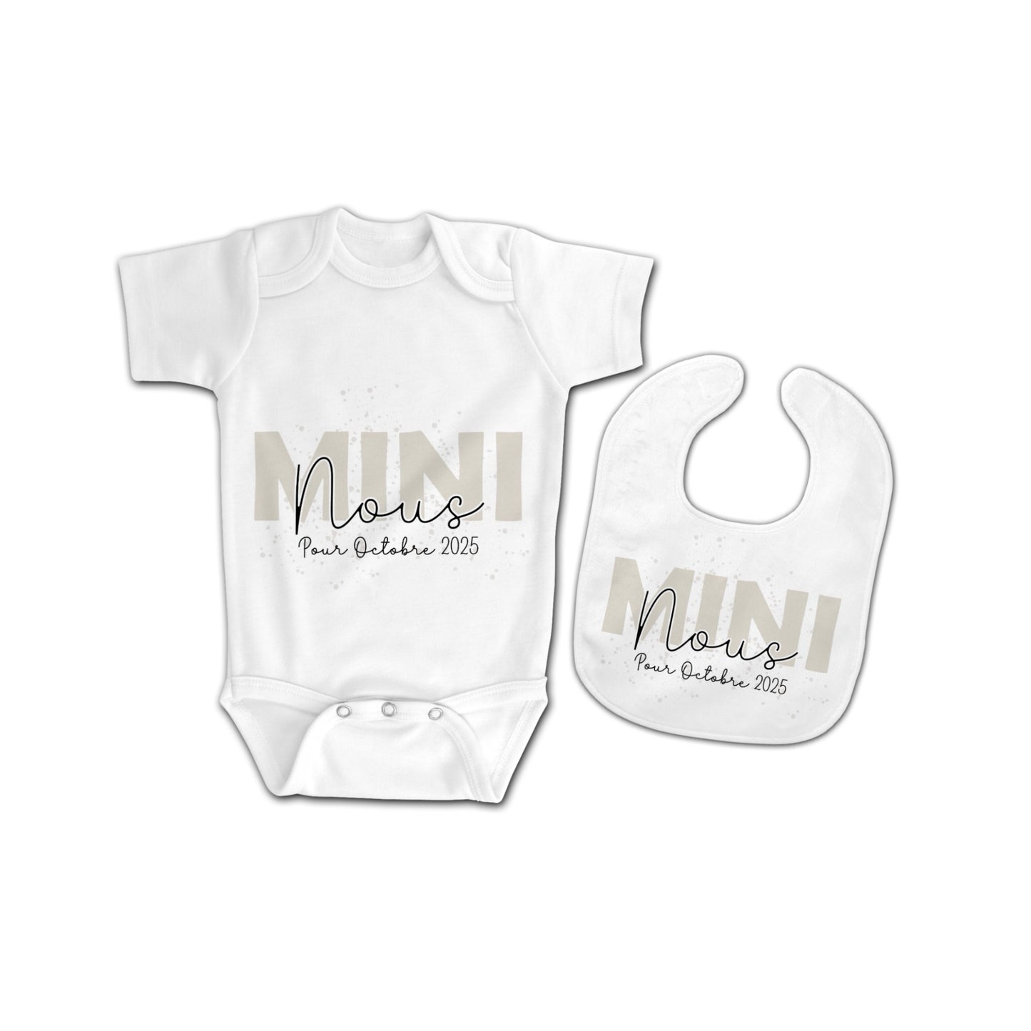 Ensemble Body + Bavoir "Mini nous"