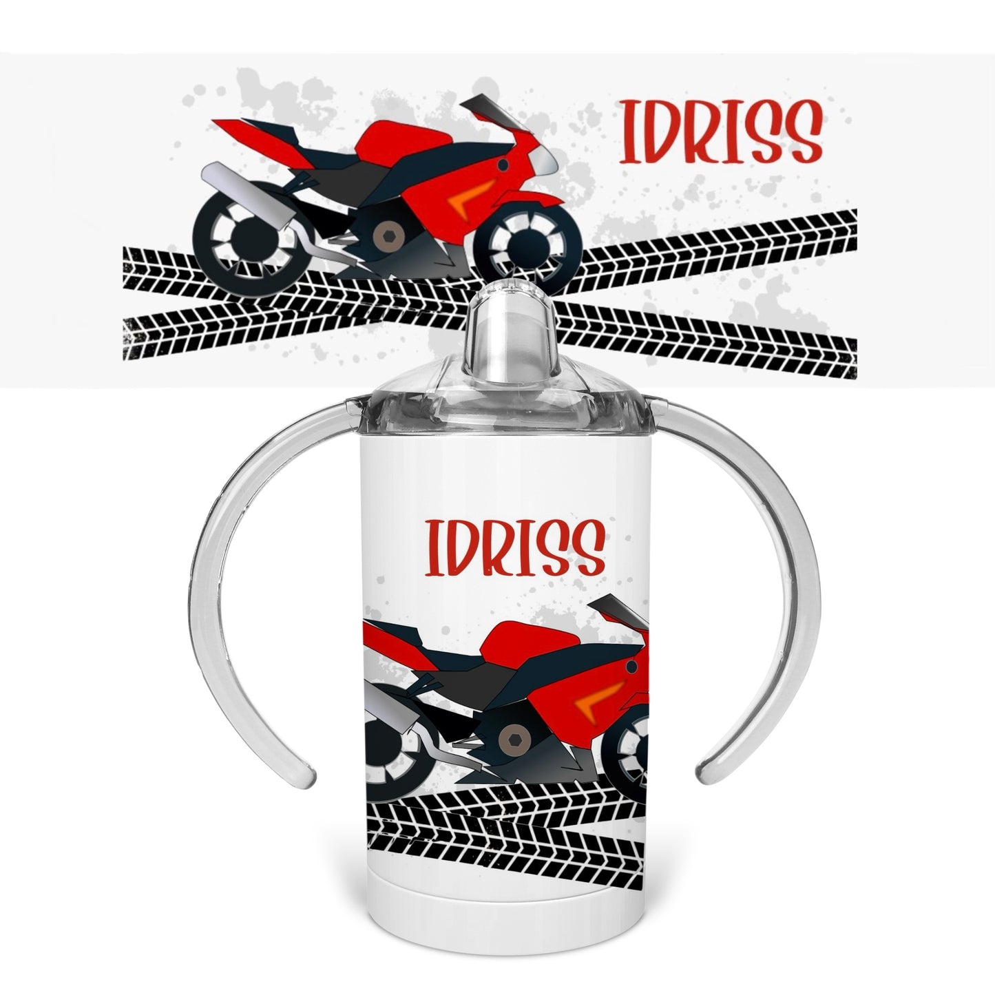 Gourde Bébé Évolutive Personnalisée "Moto"