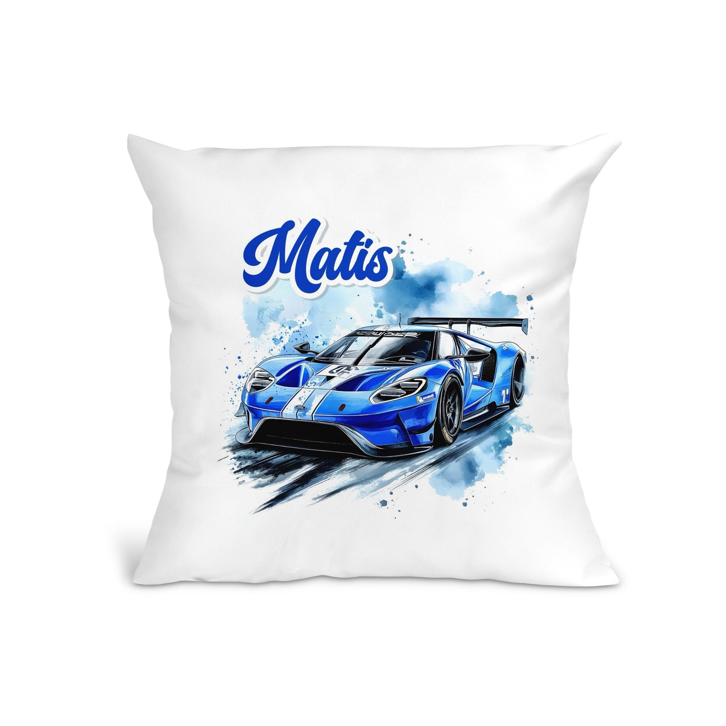 Coussin Enfant Personnalisé "Voiture Bleu"
