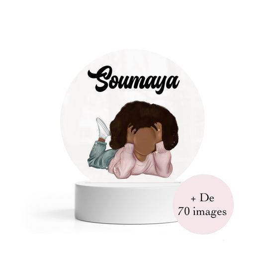 Lampe avec télécommande "Fille"