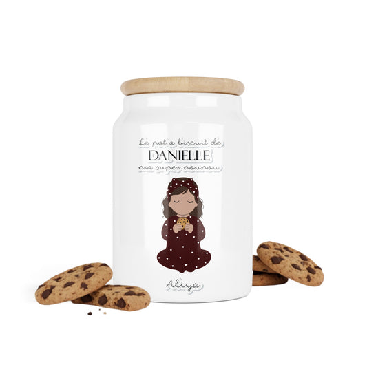 Pot à biscuits personnalisé "Nounou"