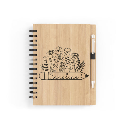 Cahier en bois "Gravure"