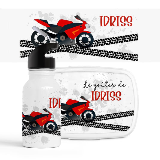 Kit Goûter Enfant Personnalisé "Moto"