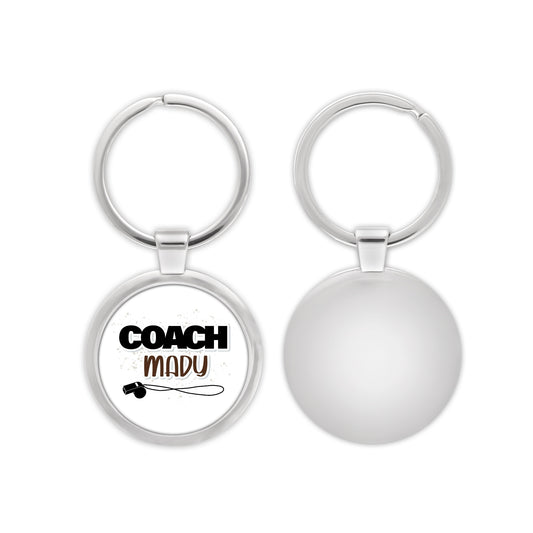Porte Clé Rond Personnalisé "Coach"
