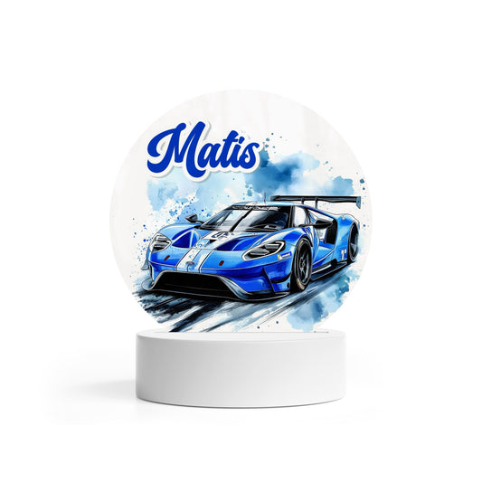 Lampe Enfant Personnalisée avec Télécommande "Voiture Bleu"