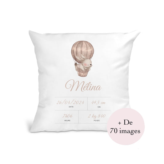 Coussin Naissance "Fille"