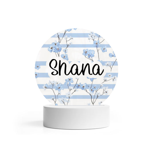 Lampe "Fleur bleu" avec télécommande