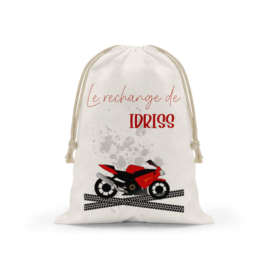 Pochon Rechange Enfant Personnalisé "Moto"