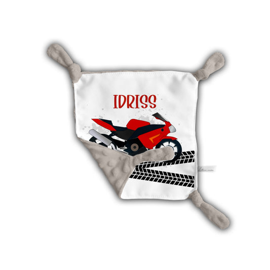 Doudou Bébé Personnalisé "Moto"