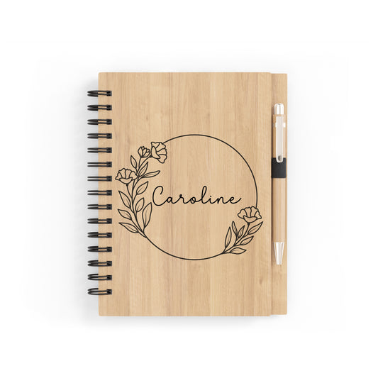 Cahier en bois "Gravure"