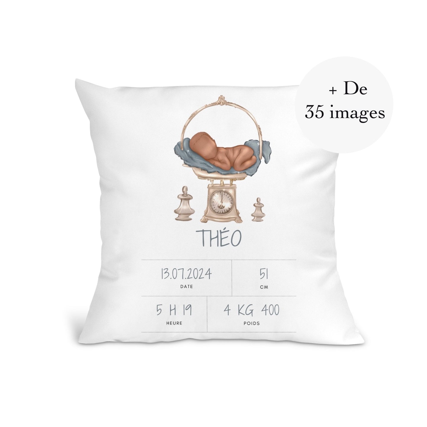 Coussin Naissance Personnalisé "Garçon"