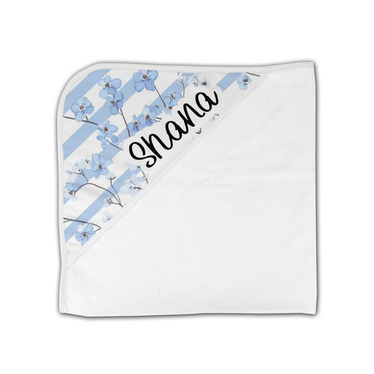 Cape de bain bébé "Fleur bleu"
