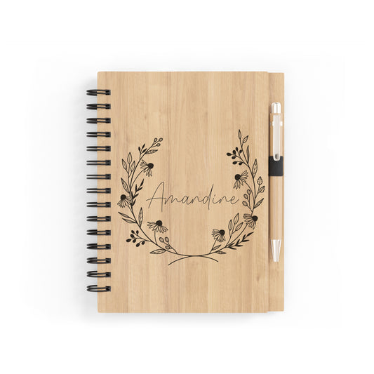 Cahier en bois "Gravure"