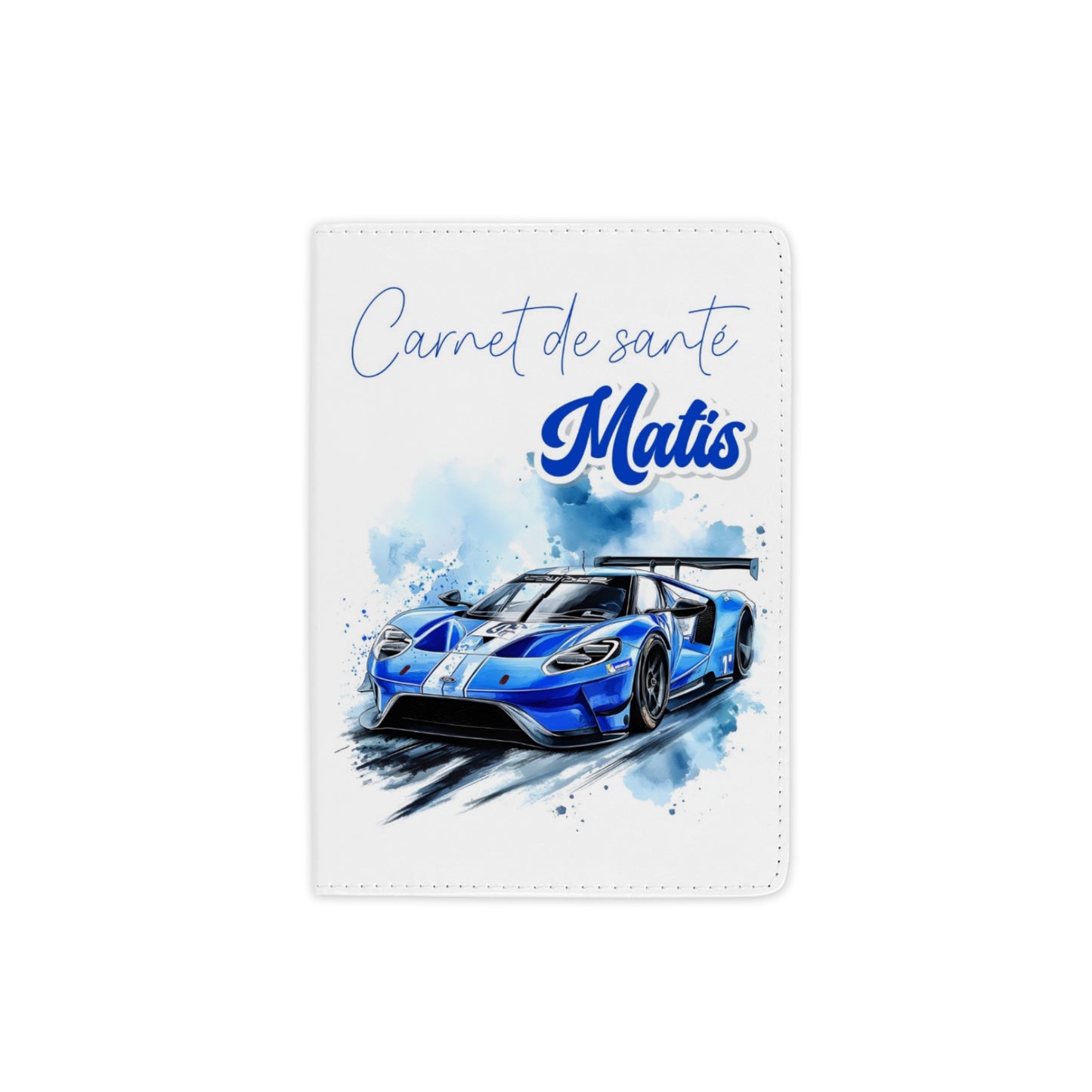 Carnet de Santé Personnalisé "Voiture Bleu"