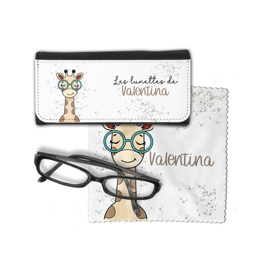 Étui à lunette + Lingette (Offerte) "Animaux à lunette"