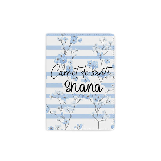 Carnet de santé "Fleur bleu"