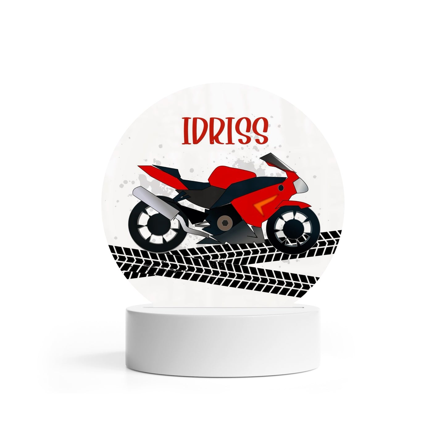 Lampe Enfant Personnalisée avec Télécommande "Moto"