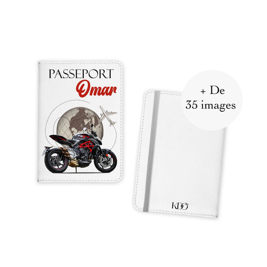 Protège Passeport Enfant Personnalisé "Garçon" en Cuir Pu