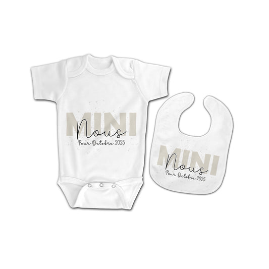 Ensemble Body + Bavoir "Mini nous"