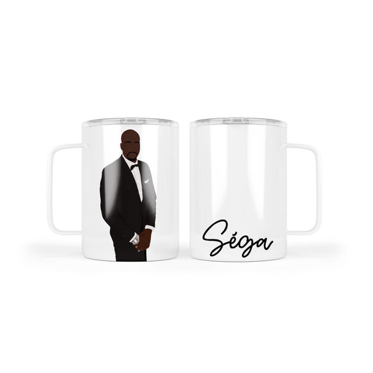 Mug thermos "Illustration" avec poignée