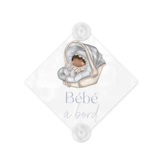 Plaque voiture bébé à bord "Garçon "
